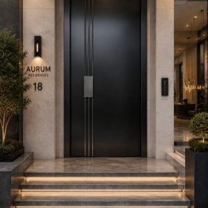 درب استیل استنلس دودی و مشکی ضد سرقت